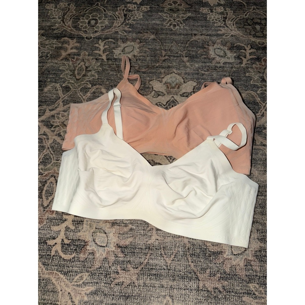 HoneyLove Bra Bundle XL Liftwear White Nude